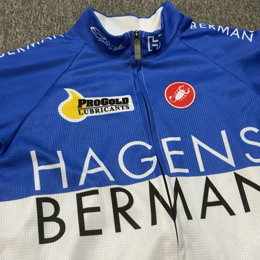Castelli Hagens Berman Cycling Jersey Men M Full Zip Road Bike Gravitec Systems - Picture 7 of 12